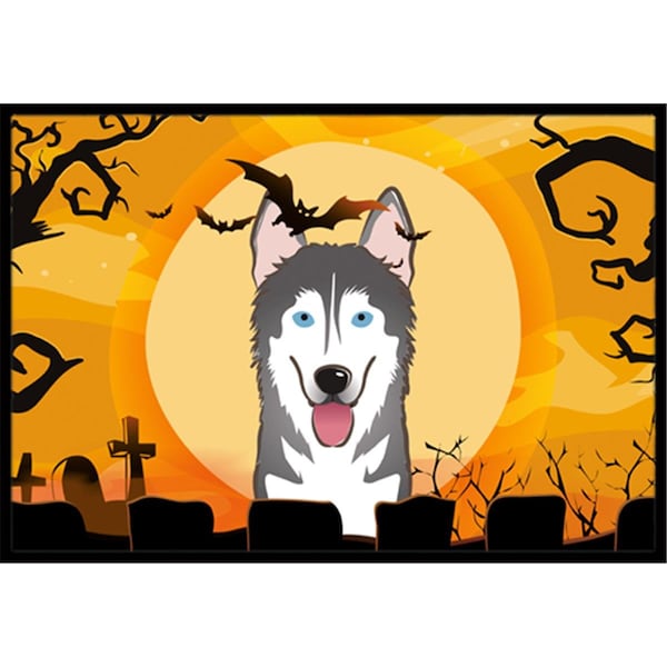 Carolines Treasures Halloween Alaskan Malamute Indoor and Outdoor Mat- 18 x 27 in. BB1776MAT - main